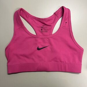 Women's Nike  Dri-Fit Sports Bra Racer Back Solid Pink Size XS NWOT No Padding